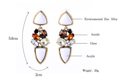 Water drop stud earrings-Jewearrings