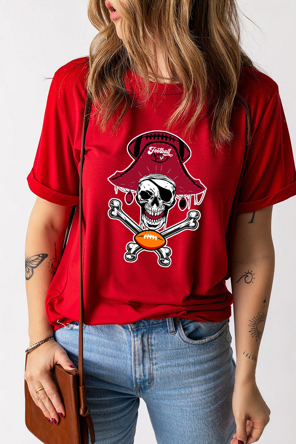 Skeleton Graphic Short Sleeve T-Shirt-Jewearrings