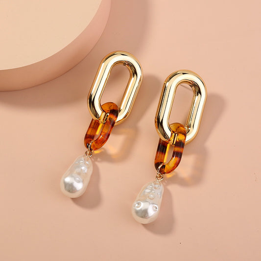 Royal Sister Temperament Pearl Earrings-Jewearrings