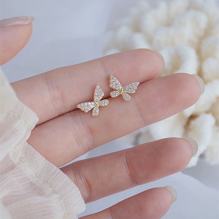 Two Butterfly Ear Bone Clip Earrings One-piece-Jewearrings