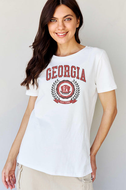 Simply Love Full Size GEORGIA Graphic T-Shirt-Jewearrings