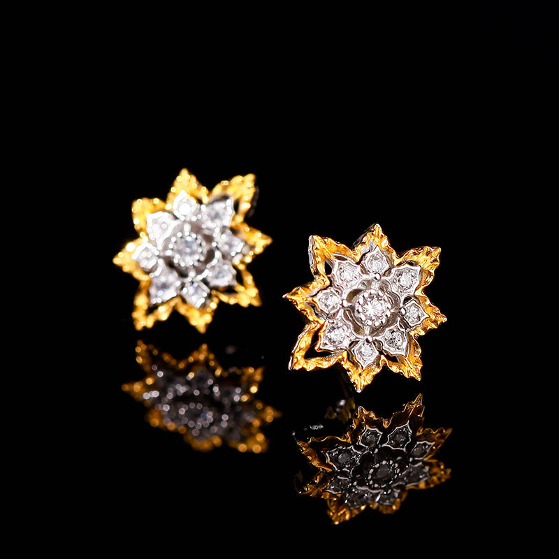 Vintage Sparkling Zircon Earrings S925 Silver Gold-plated-Jewearrings