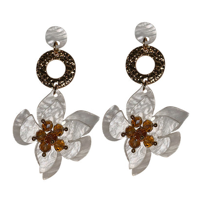 Women's Retro Fashion Flower 925 Silver Earrings-Jewearrings