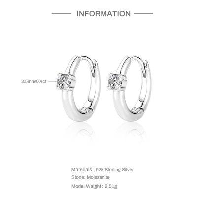 Female S925 Silver Moissanite Trendy Earrings-Jewearrings