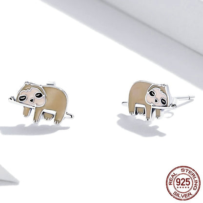 Zoo Series Dripping Oil S925 Women's Silver Earrings-Jewearrings