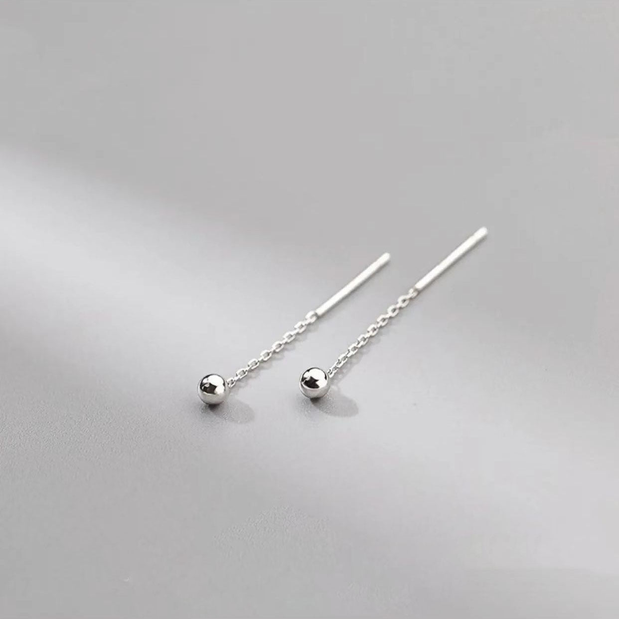 Bead Earrings Women's Niche Design Temperament S925 Silver-Jewearrings