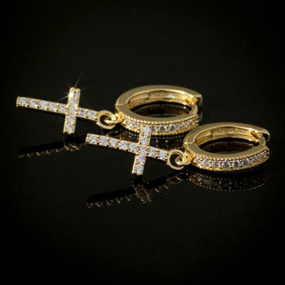 Lady Cross Earrings Earrings-Jewearrings