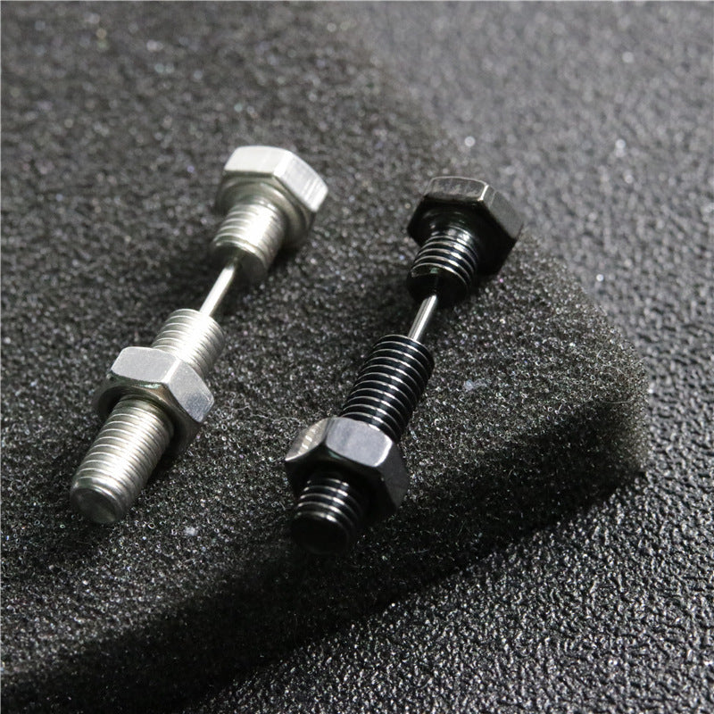 Personality Trend Punk Style Stainless Steel Screw Men's Stud Earrings-Jewearrings