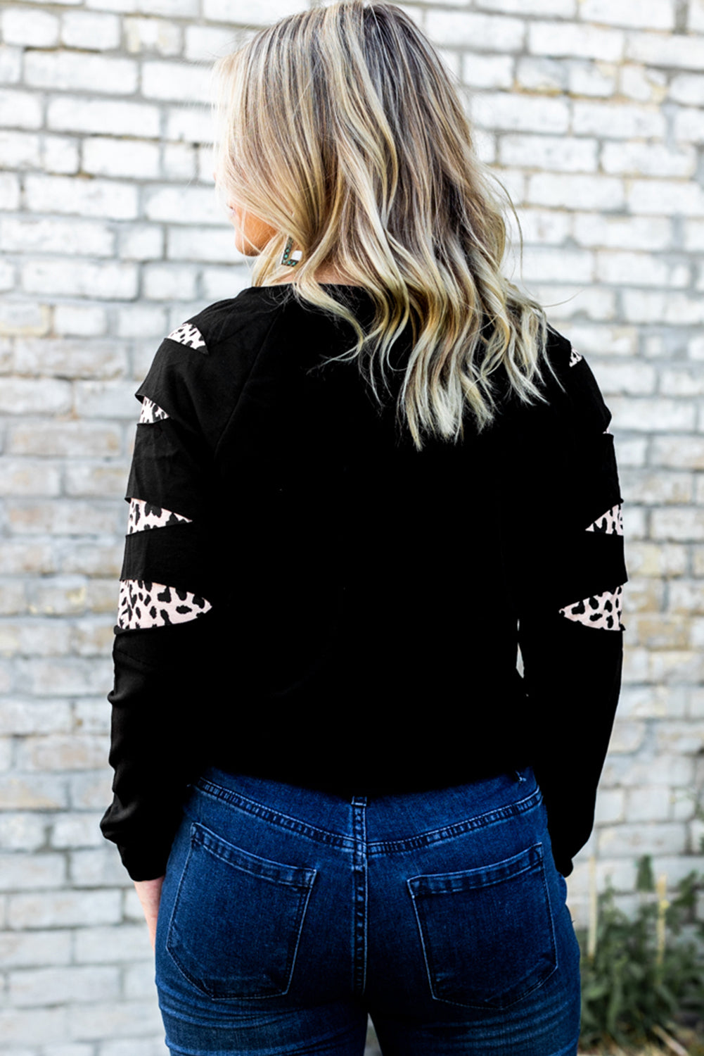 Graphic Leopard Patch Sweatshirt-Jewearrings