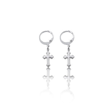 European and American Vintage Jesus Cross Earrings-Jewearrings