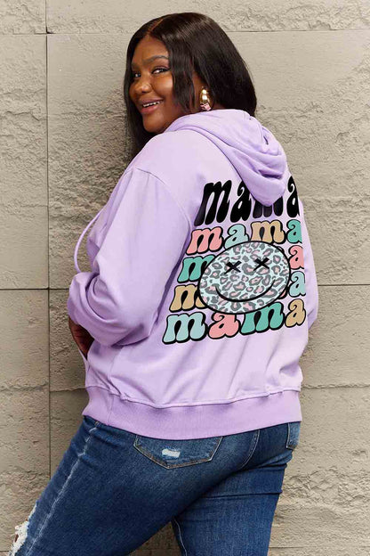 Simply Love Full Size MAMA Graphic Hoodie-Jewearrings