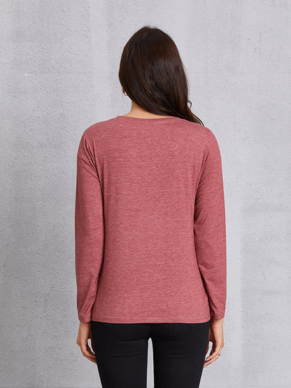 HAPPY VALENTINE'S DAY Round Neck Long Sleeve T-Shirt-Jewearrings