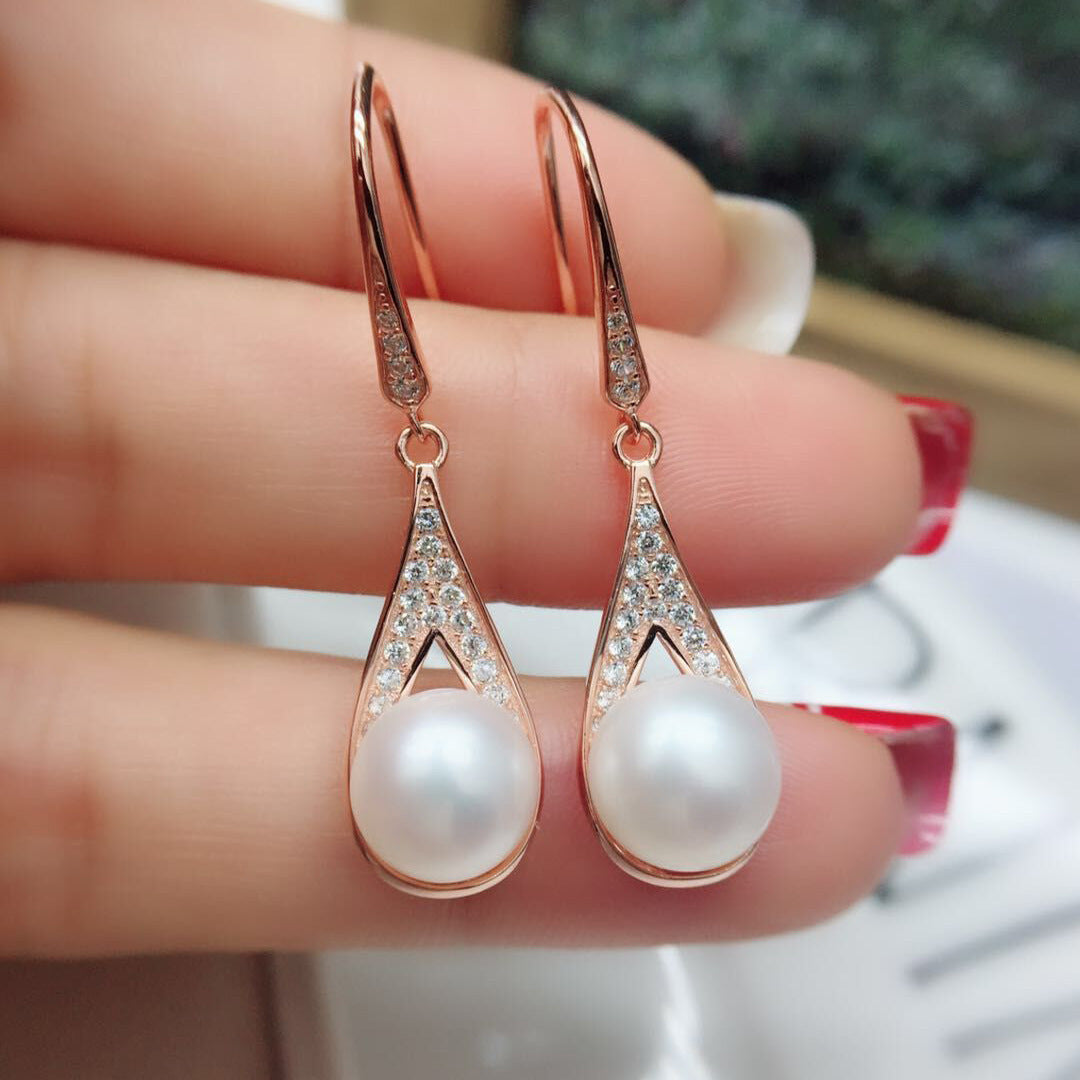 New pearl earrings with water drops-Jewearrings