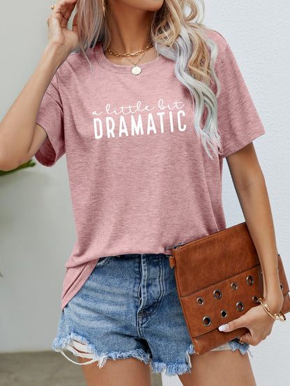 A LITTLE BIT DRAMATIC Graphic Tee-Jewearrings