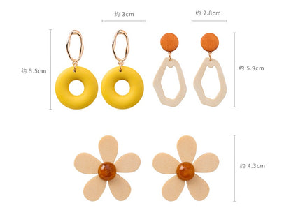 925 silver needle temperament personality retro flower circle earrings female-Jewearrings