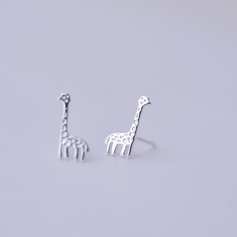 S925 Sterling Silver Lovely Sweet Style Exquisite Giraffe Shape Earrings-Jewearrings