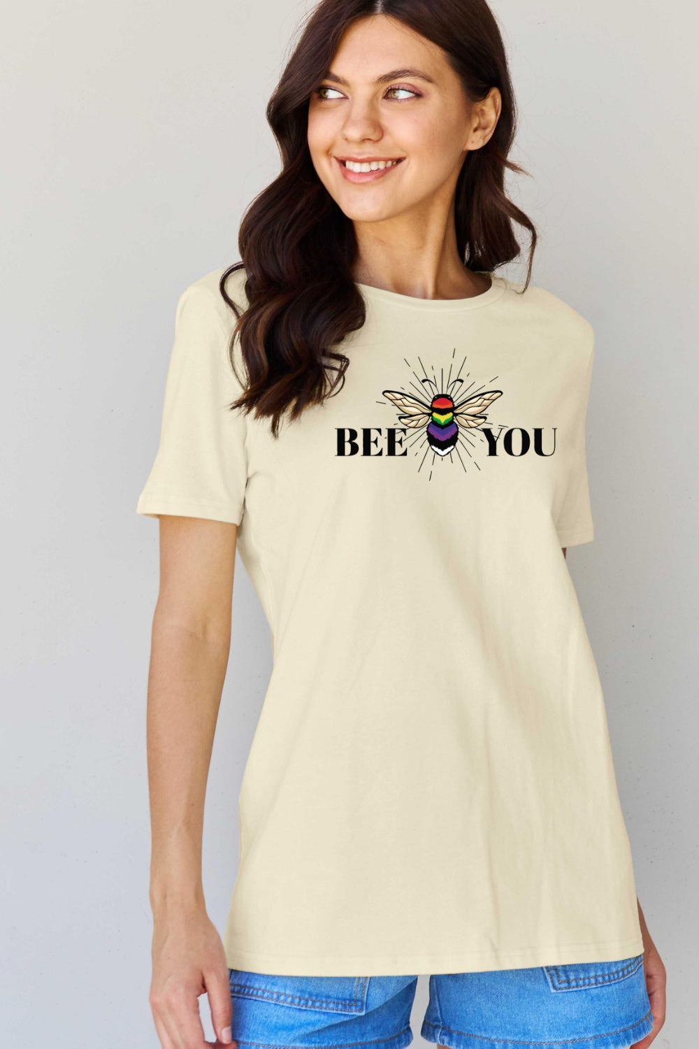 Simply Love Full Size BEE YOU Graphic T-Shirt-Jewearrings