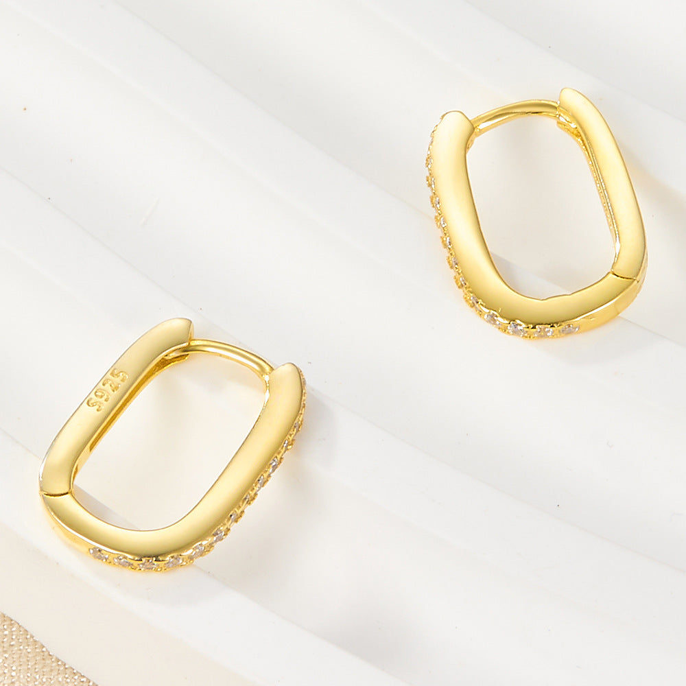 Melissa Oval Hoop Earrings-Jewearrings