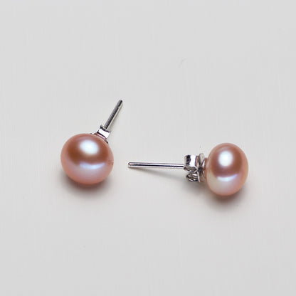 S925 Pure Silver Freshwater Pearl Earrings-Jewearrings