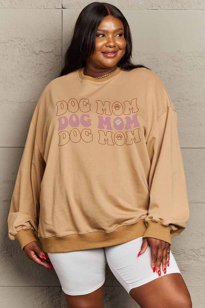 Simply Love Simply Love Full Size Graphic DOG MOM Sweatshirt-Jewearrings