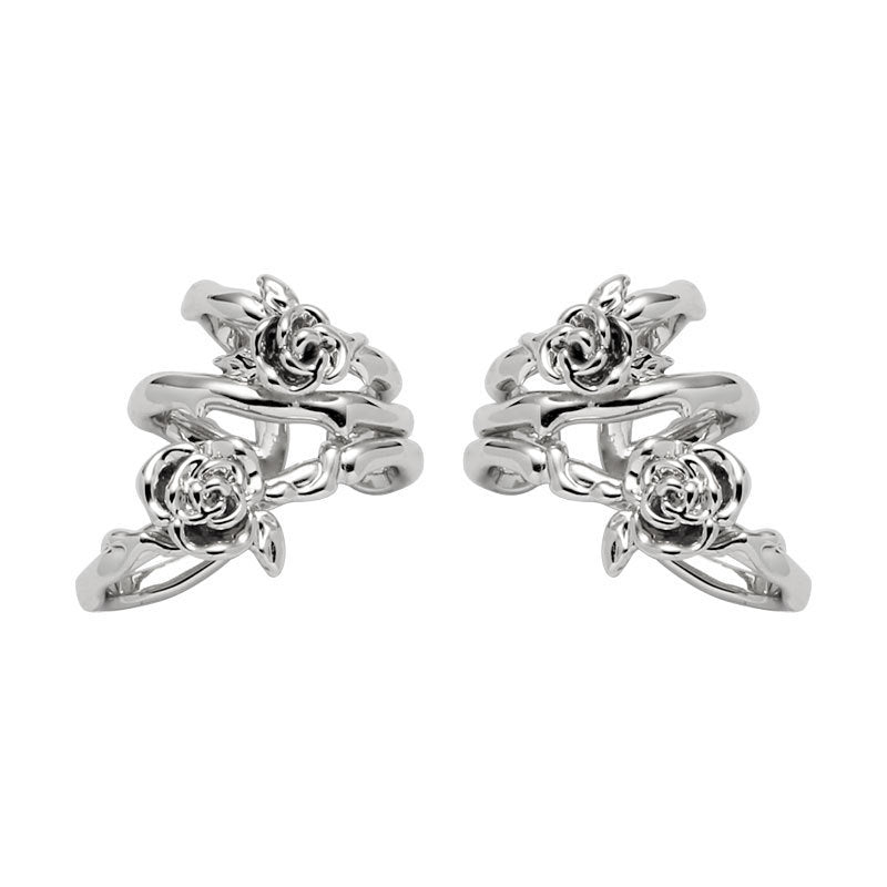 Design Niche Silver Pin Personalized Three-dimensional Earrings-Jewearrings