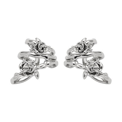 Design Niche Silver Pin Personalized Three-dimensional Earrings-Jewearrings