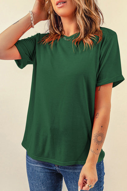 Round Neck Short Sleeve T-Shirt-Jewearrings