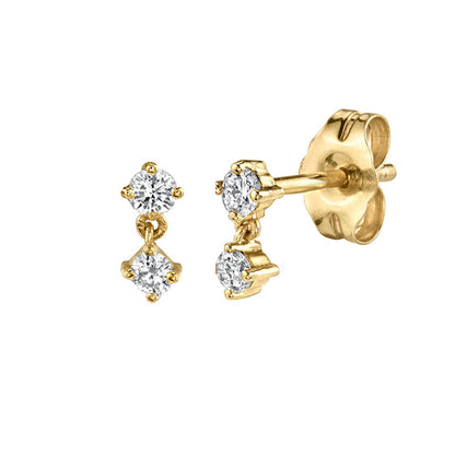 Zircon Silver Stud Earrings Female-Jewearrings