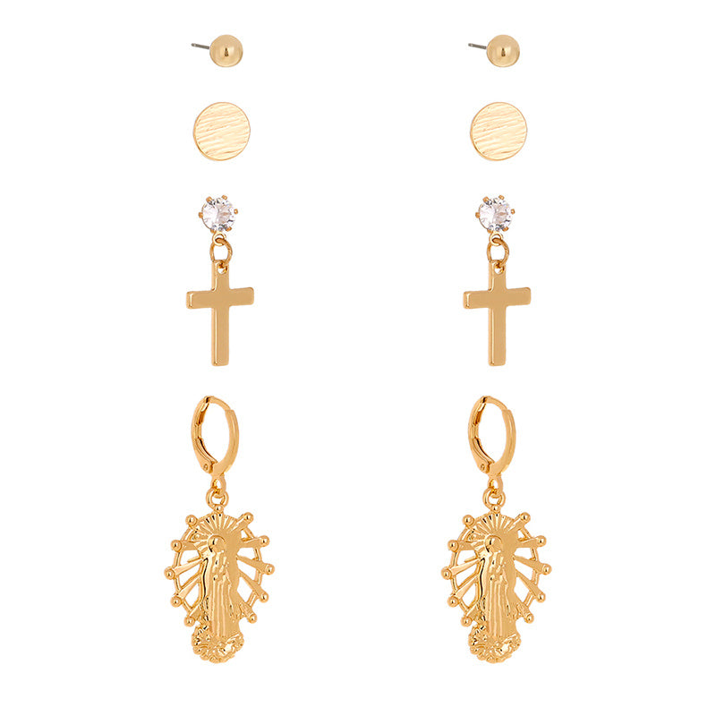 Religious Cross set earrings-Jewearrings