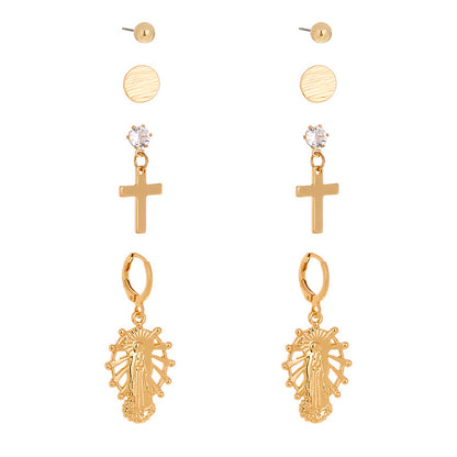 Religious Cross set earrings-Jewearrings