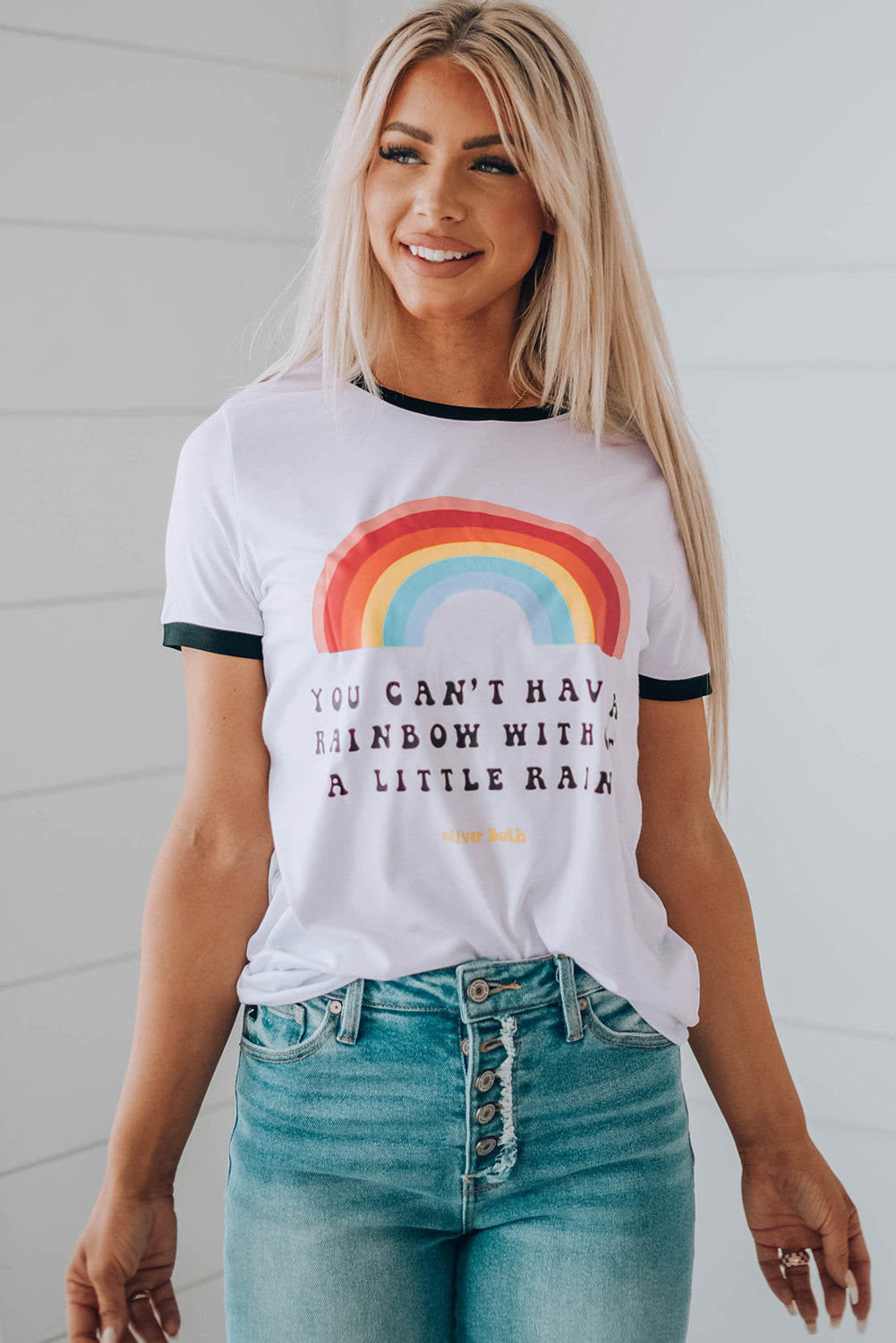 Rainbow Graphic Short Sleeve Tee-Jewearrings