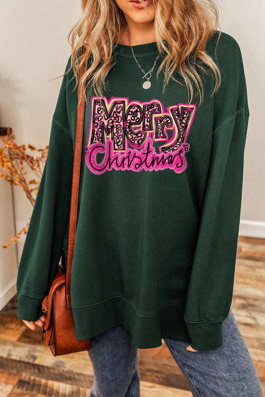 MERRY CHRISTMAS Round Neck Sweatshirt-Jewearrings