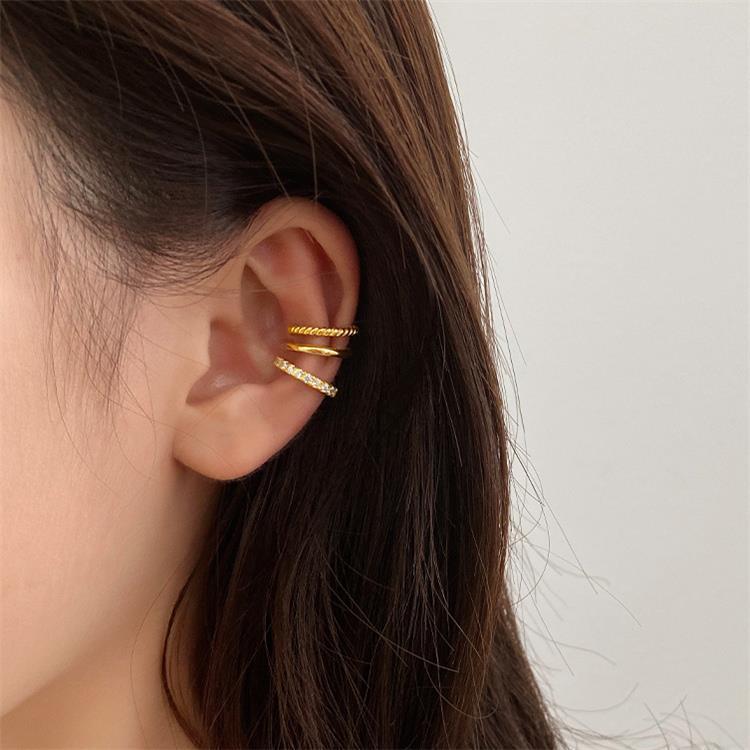 Korean Small And Exquisite Ear Clip Female High-end Personality Temperament Earrings-Jewearrings