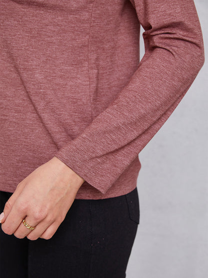 Round Neck Long Sleeve T-shirt-Jewearrings