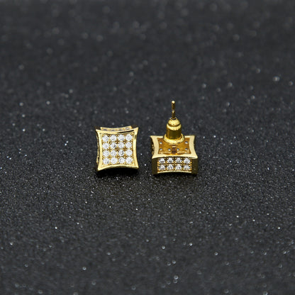 Men's Hip Hop Micro-zircon-encrusted Stud Earrings-Jewearrings