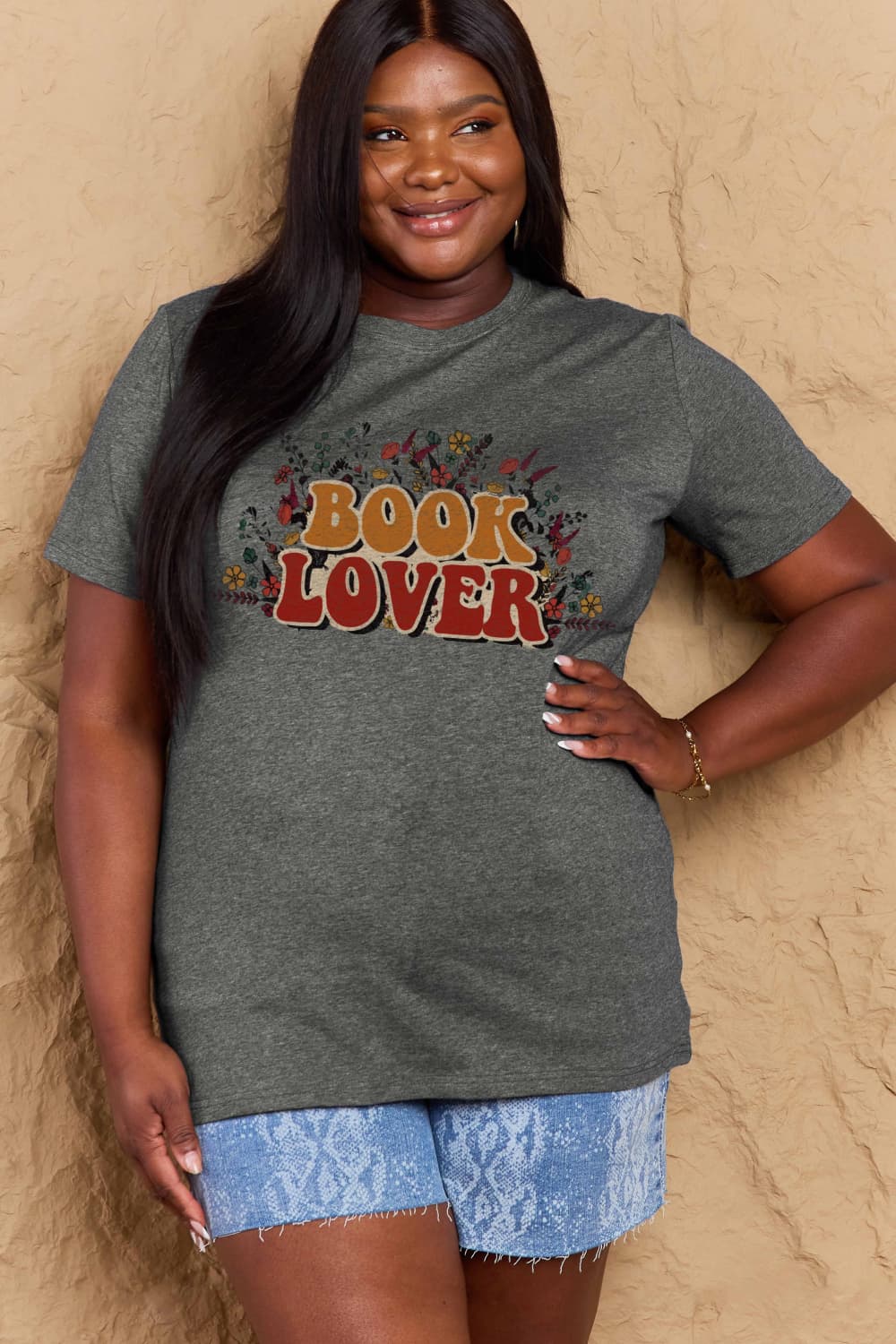 Simply Love Full Size BOOK LOVER Graphic Cotton Tee-Jewearrings