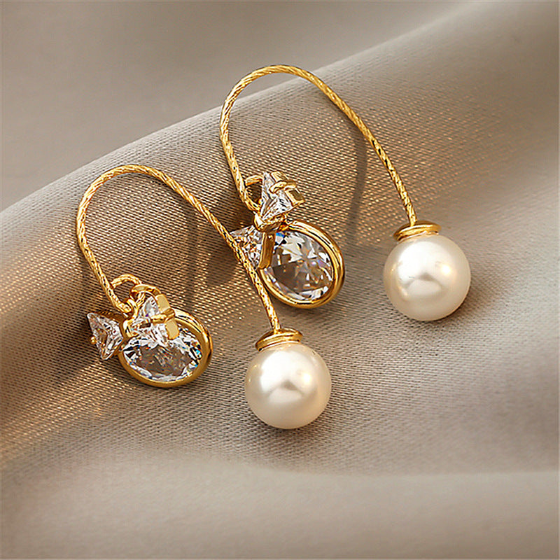 Women's Niche Design Pearl Earrings-Jewearrings