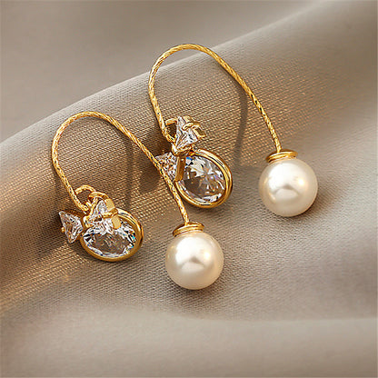 Women's Niche Design Pearl Earrings-Jewearrings