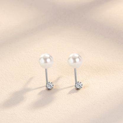 Sterling Silver Vintage Pearl Earrings-Jewearrings