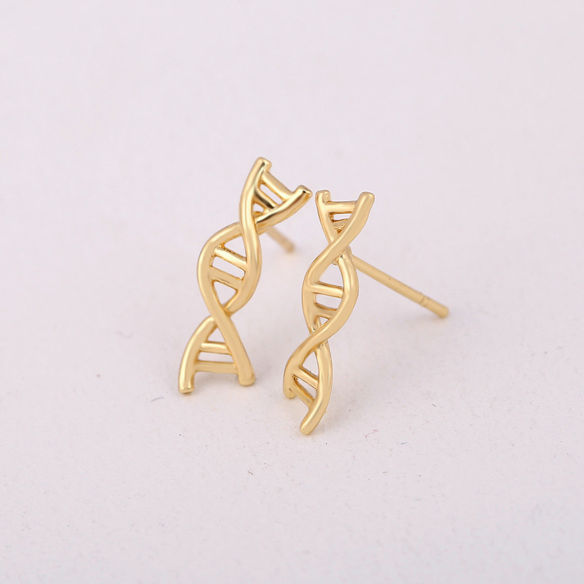 Women's Cute DNA Molecule Fashion Double Helix Stud Earrings-Jewearrings