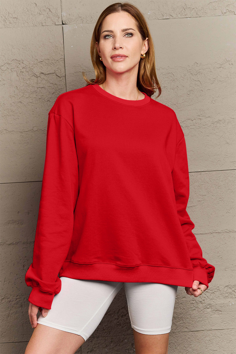 Simply Love Full Size IF I'M TOO MUCH THEN GO FIND LESS Round Neck Sweatshirt-Jewearrings