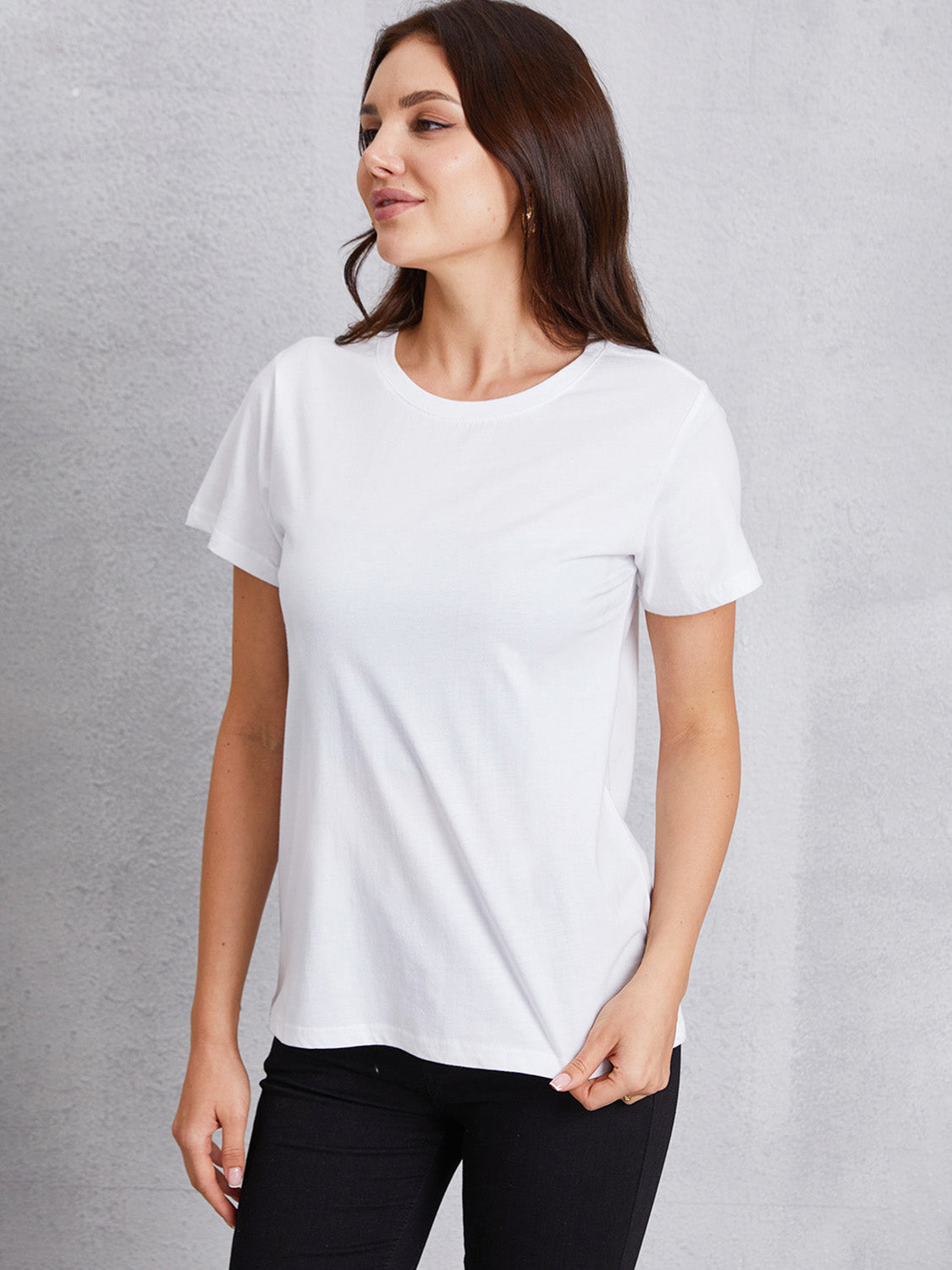 Round Neck Short Sleeve T-Shirt-Jewearrings