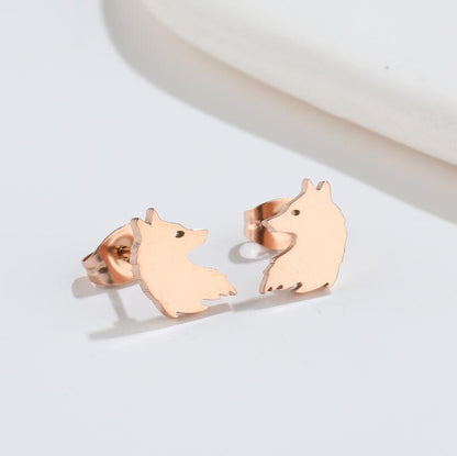 Cute Elf Animal Stud Earrings For Women Ins Style Personalized Earclip-Jewearrings