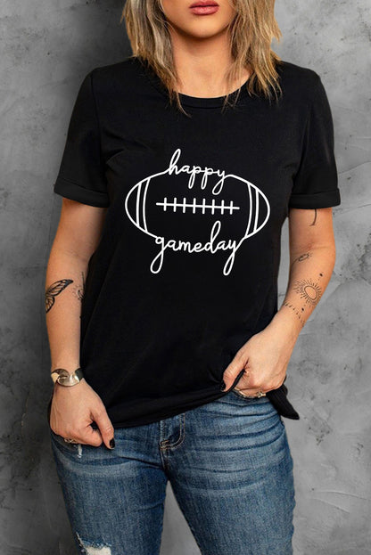 HAPPY GAMEDAY Graphic T-Shirt-Jewearrings