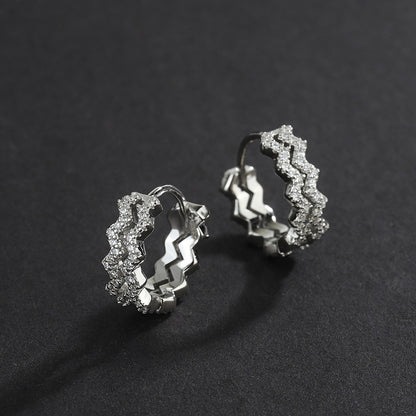 S925 Sterling Silver Earrings Fried Dough Twist Small Crowd Design Simple Earrings-Jewearrings