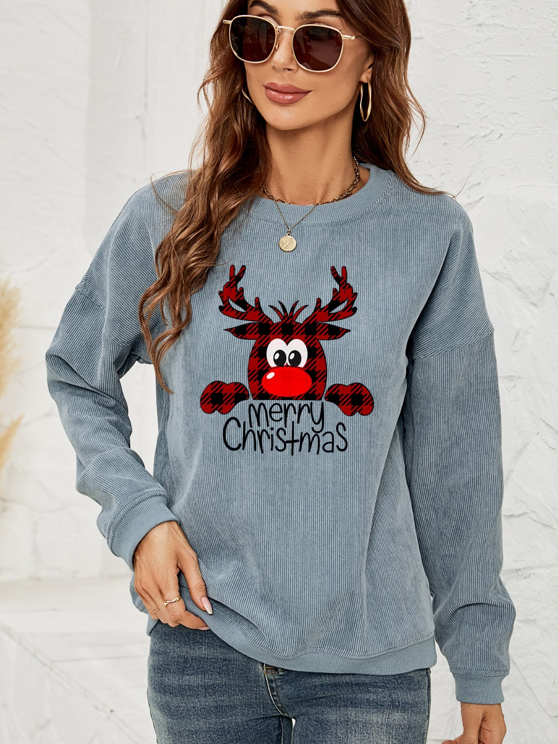 MERRY CHRISTMAS Graphic Sweatshirt-Jewearrings