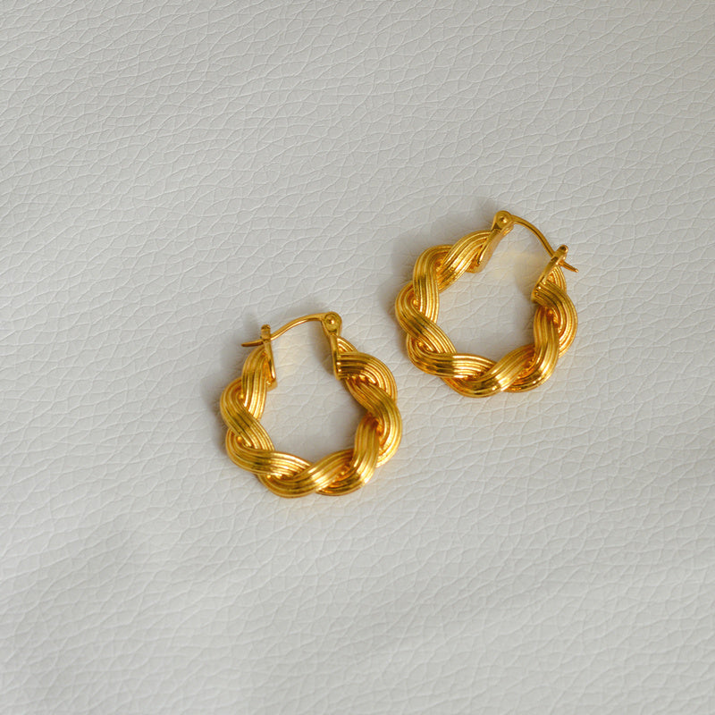 Women's High-end Ring Hoop Earrings-Jewearrings