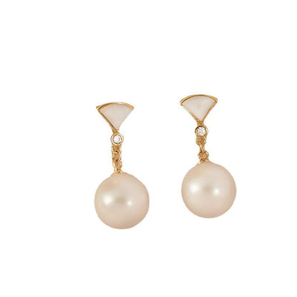 Pearl Earrings Female Summer Light Luxury Niche Design Earrings-Jewearrings