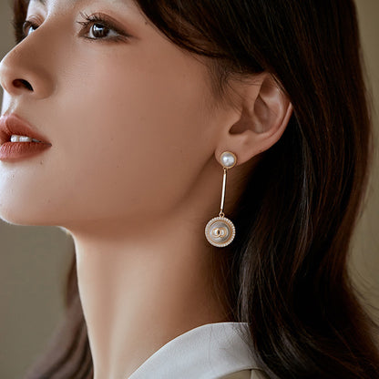 Pearl Earrings Female Ins Wind Net Red Earrings-Jewearrings