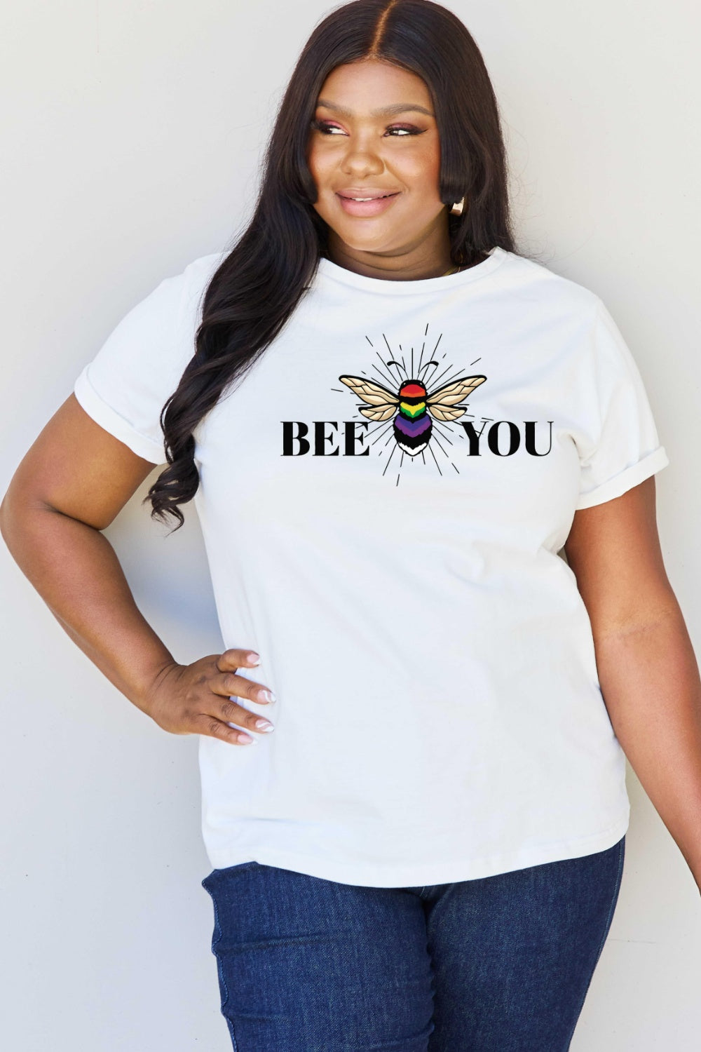 Simply Love Full Size BEE YOU Graphic T-Shirt-Jewearrings